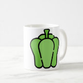 Gewoon Echt Van Paprika's Groene Paprika Koffiemok (Voorkant rechts)