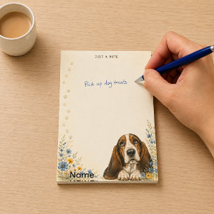 Gewoon een aantekening Waterverf Basset Hound Post-it® Notes