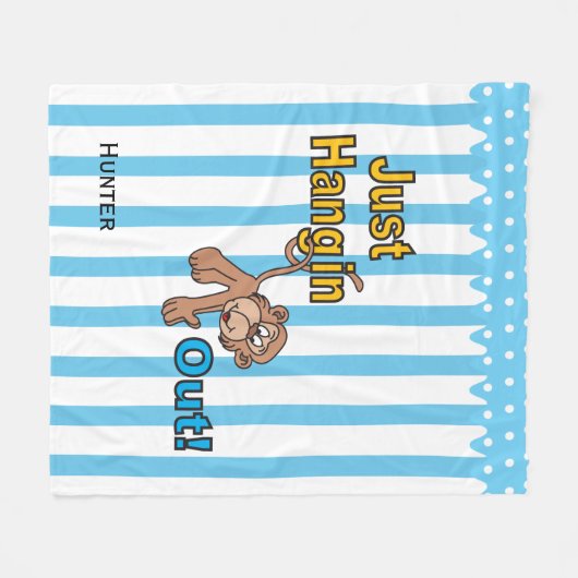 Gewoon een aap uitzetten fleece deken (Voorkant (Horizontaal))