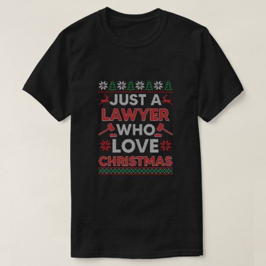 Gewoon een advocaat die van Kerstmis houdt, Sweate T-shirt (Design voorkant)