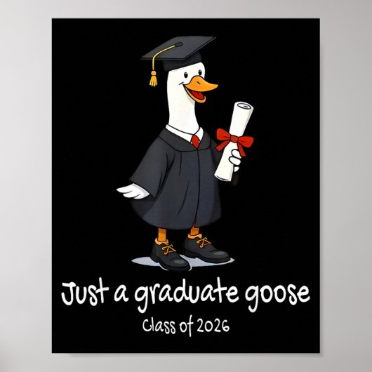 Gewoon een afgestudeerde gans klas van 2026 senior poster (Voorkant)
