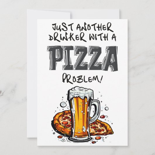 Gewoon een andere drinker met een Pizza probleem M Kaart (Voorkant)