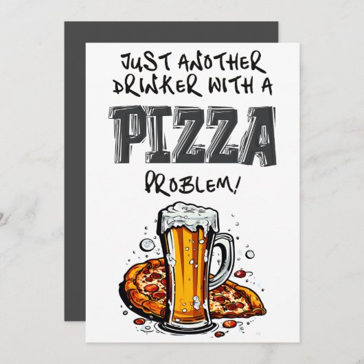 Gewoon een andere drinker met een Pizza probleem M Kaart (Voorkant / Achterkant)