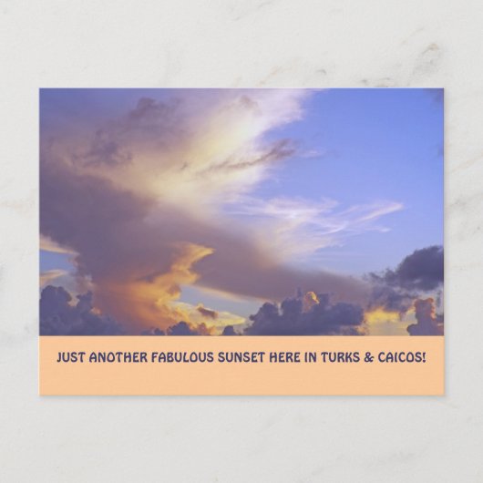 "GEWOON EEN ANDERE FABULOUS SUNSET" (TURKS&CAICOS  BRIEFKAART (Voorkant)