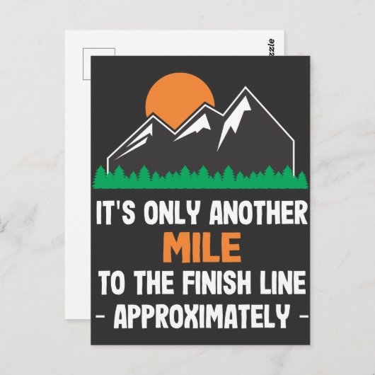 Gewoon een andere Mile Funny Hiking-avontuur kampe Briefkaart (Voorkant / Achterkant)