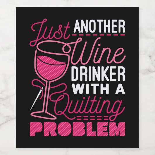 Gewoon een andere wijndrinker met een kantelproble wijn etiket (Enkel label)