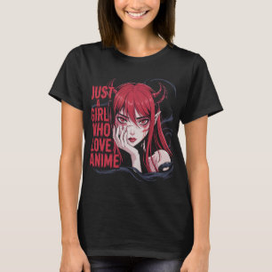 Gewoon Een Anime Meisje Met Gothische Demon Trilli T-shirt