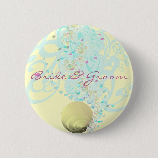 Gewoon een Bachy Wedding Ronde Button 5,7 Cm (Voorkant)