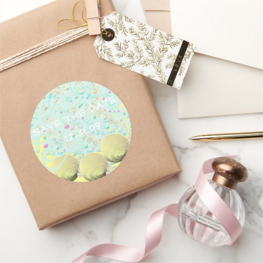 Gewoon een Bachy Wedding Ronde Sticker (Geschenken)