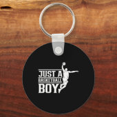 Gewoon een basketbal jongen coach speler team weds sleutelhanger (Voorkant)