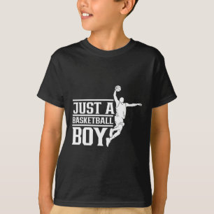 Gewoon een basketbal jongen coach speler team weds t-shirt
