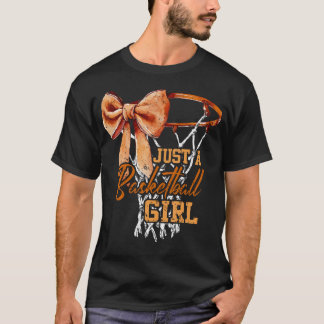 Gewoon Een Basketbal Meisje Schattig Coquette Boog T-shirt