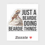 Gewoon een Beardie Doen Beardie Dingen Grappig Quo Sticker (Vel)
