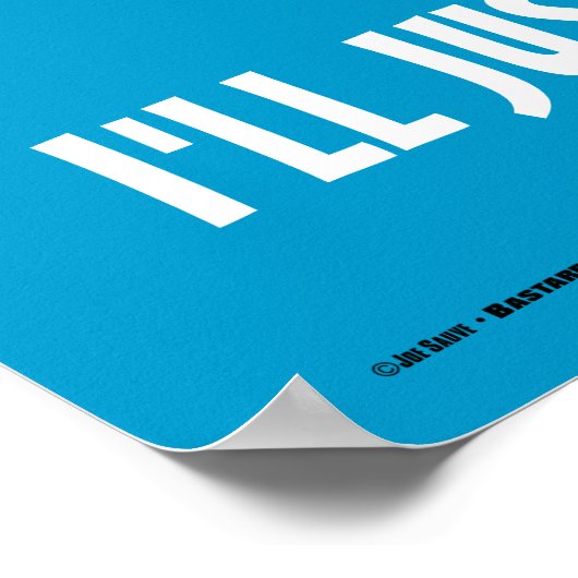 Gewoon één Beer Funny Blue Poster (Hoek)