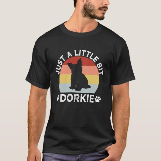 Gewoon een beetje Dorkie Funny Yorkshire Terrier H T-shirt (Voorkant)
