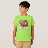 Gewoon een beetje griezelige pompoen - groene cust t-shirt (Voorkant volledig)