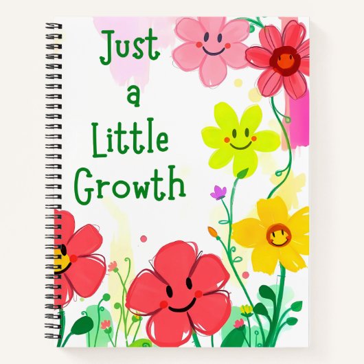 Gewoon een beetje groei - Bloemen Notitieboek (Voorkant)