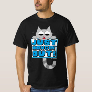 GEWOON EEN BEETJE HANGEN! Zacht Kartonnen Kat T-shirt