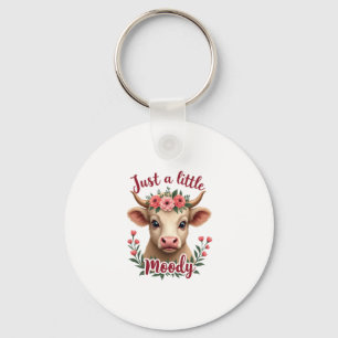 Gewoon een beetje humeurig vintage hoogland koe bl sleutelhanger