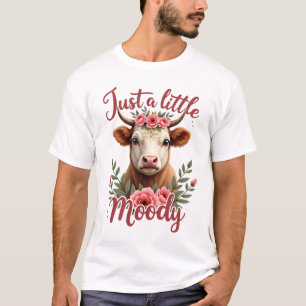 Gewoon een beetje humeurig vintage hoogland koe bl t-shirt