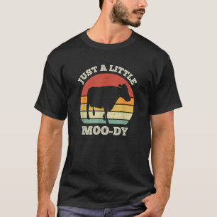 Gewoon een beetje Moo dy Retro Boer Grappige Koe T-shirt