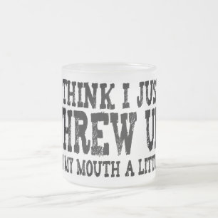 Gewoon een beetje naar boven gooien in mijn mond matglas koffiemok