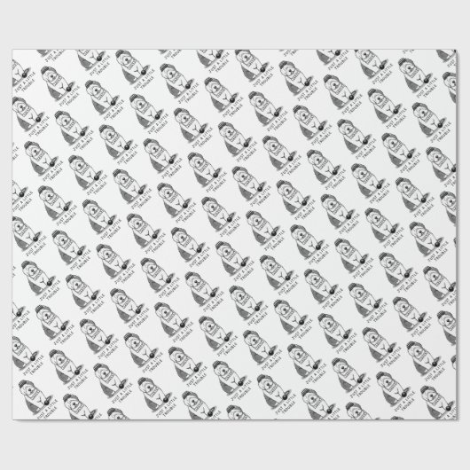 Gewoon een beetje onoplosbaar oud Engels Sheepdog  Cadeaupapier (Vlak)