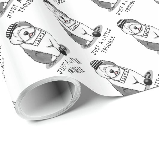 Gewoon een beetje onoplosbaar oud Engels Sheepdog Cadeaupapier (Rol Hoek)