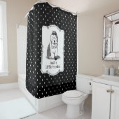 Gewoon een beetje onoplosbaar oud Engels Sheepdog  Douchegordijn (In situ)