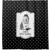 Gewoon een beetje onoplosbaar oud Engels Sheepdog  Douchegordijn (Voorkant)