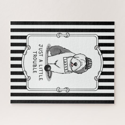 Gewoon een beetje onoplosbaar oud Engels Sheepdog Legpuzzel (Horizontaal)