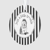 Gewoon een beetje onoplosbaar oud Engels Sheepdog  Ornament (voorkant)