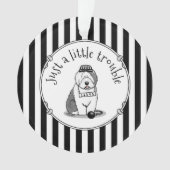 Gewoon een beetje onoplosbaar oud Engels Sheepdog  Ornament (voorkant)