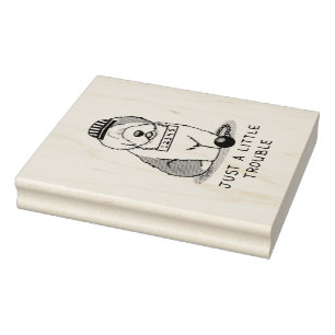 Gewoon een beetje onoplosbaar oud Engels Sheepdog Rubberstempel