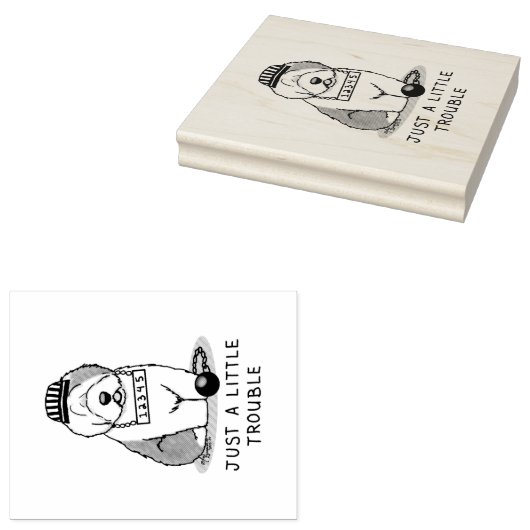 Gewoon een beetje onoplosbaar oud Engels Sheepdog  Rubberstempel (Gestempeld)
