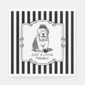 Gewoon een beetje onoplosbaar oud Engels Sheepdog Servet (Voorkant)