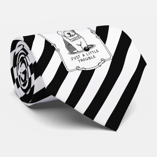 Gewoon een beetje onoplosbaar oud Engels Sheepdog  Stropdas (Opgerold)