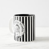 Gewoon een beetje onoplosbaar oud Engels Sheepdog Tweekleurige Koffiemok (Voorkant links)