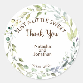 Gewoon een beetje Sweet Treat herbal Wedding Favor Ronde Sticker