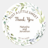 Gewoon een beetje Sweet Treat herbal Wedding Favor Ronde Sticker (Voorkant)