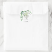 Gewoon een beetje SweetTreat Eucalyptus WeddingFav Ronde Sticker (Tas)