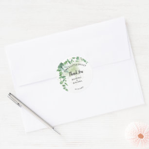 Gewoon een beetje SweetTreat Eucalyptus WeddingFav Ronde Sticker