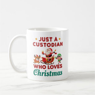 Gewoon een bewaarder die van Kerstmis houdt Koffiemok