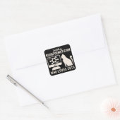 Gewoon een bio-informaticus die van katten houdt vierkante sticker (Envelop)
