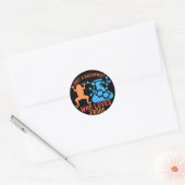 Gewoon een biochemicus die van kikkers houdt ronde sticker (Envelop)