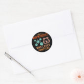 Gewoon een biofysicus die van hamsters houdt ronde sticker (Envelop)