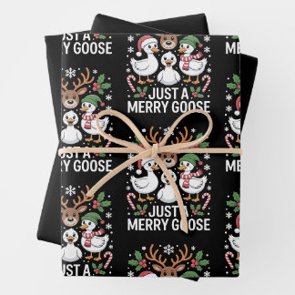 Gewoon Een Blij Gans Kerst Rendier Suikerstok Inpakpapier Vel