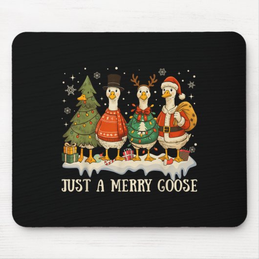 Gewoon een blije gans Funny Merry Goosemas Schatti Muismat (Voorkant)