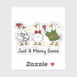 Gewoon Een Blijmeisjes Kerst Feestelijke Ontwerp Sticker