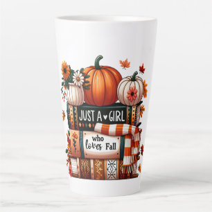 Gewoon een bookish meisje die van Herfst houdt Latte Mok